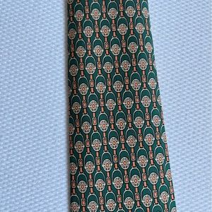 Preowned Hermes green tie.